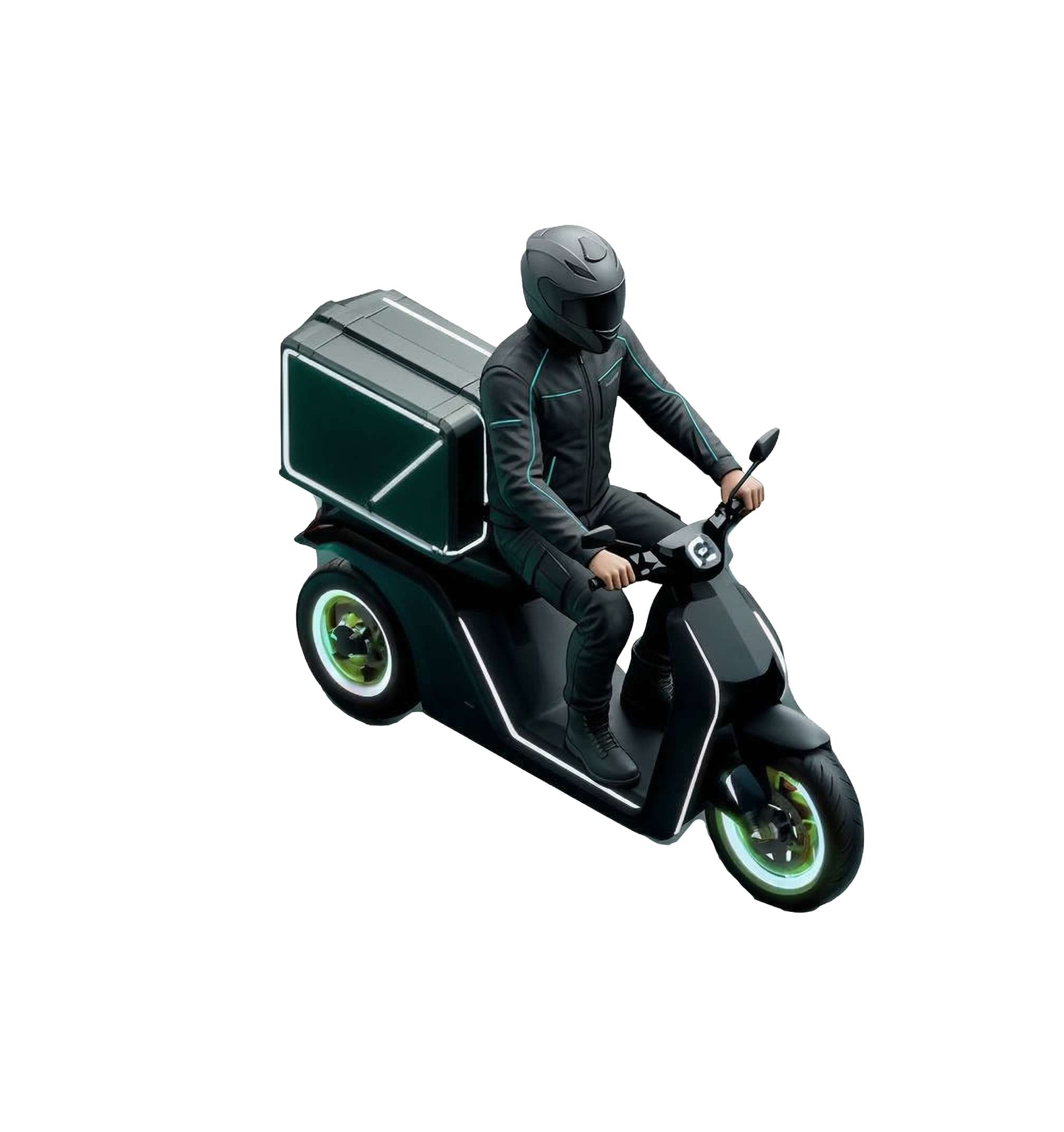 Illustration of a delivery bike