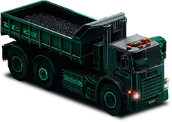 Illustration of an electric delivery truck, alternate view